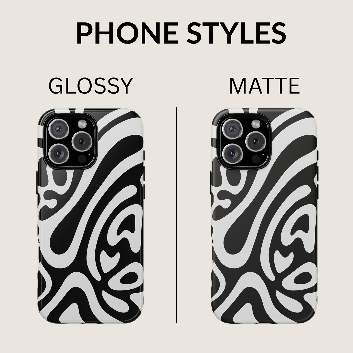 iPhone 17 Pro Max Case | Black Wave (Tough)
