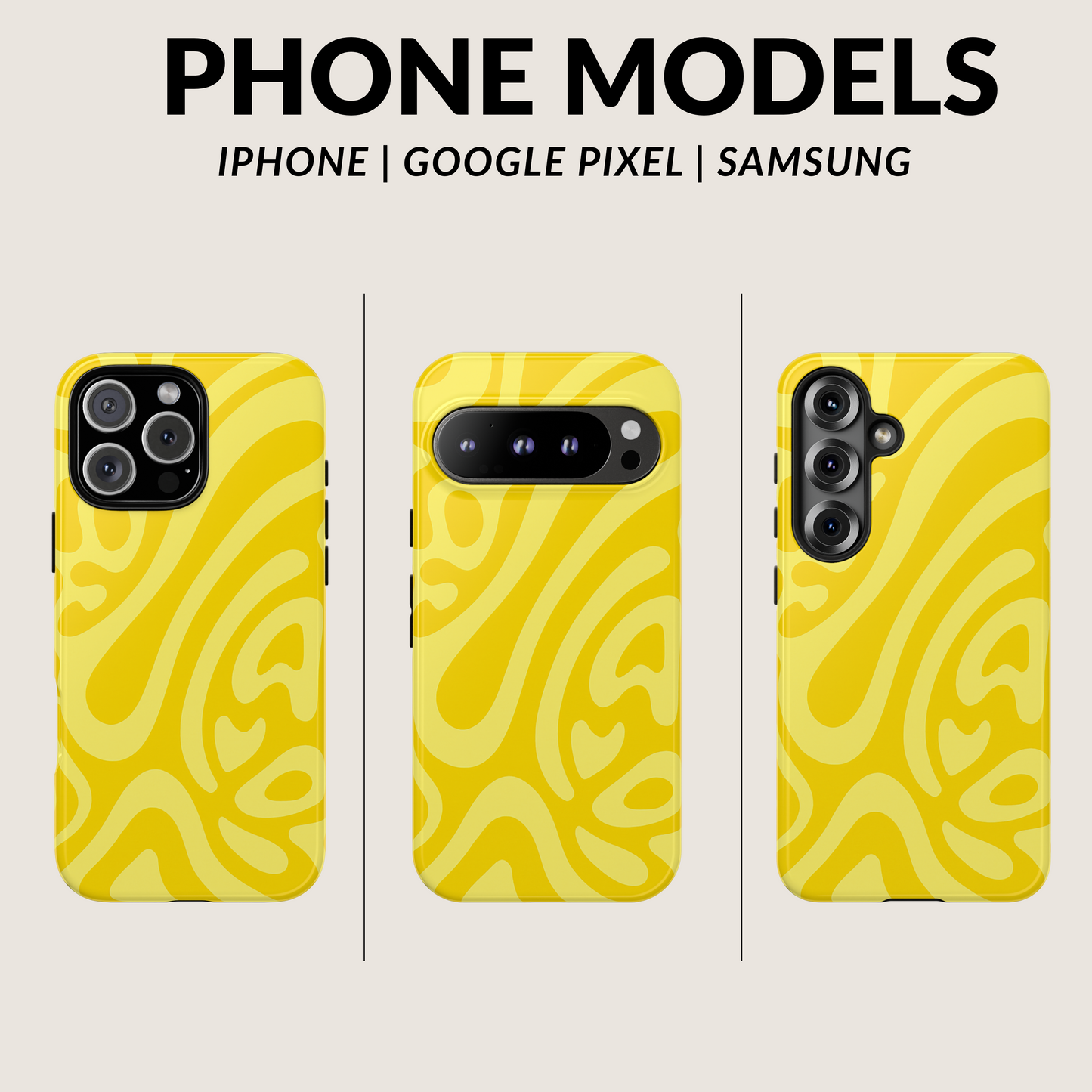 iPhone 17 Pro Max Case | Yellow Wave (Tough)