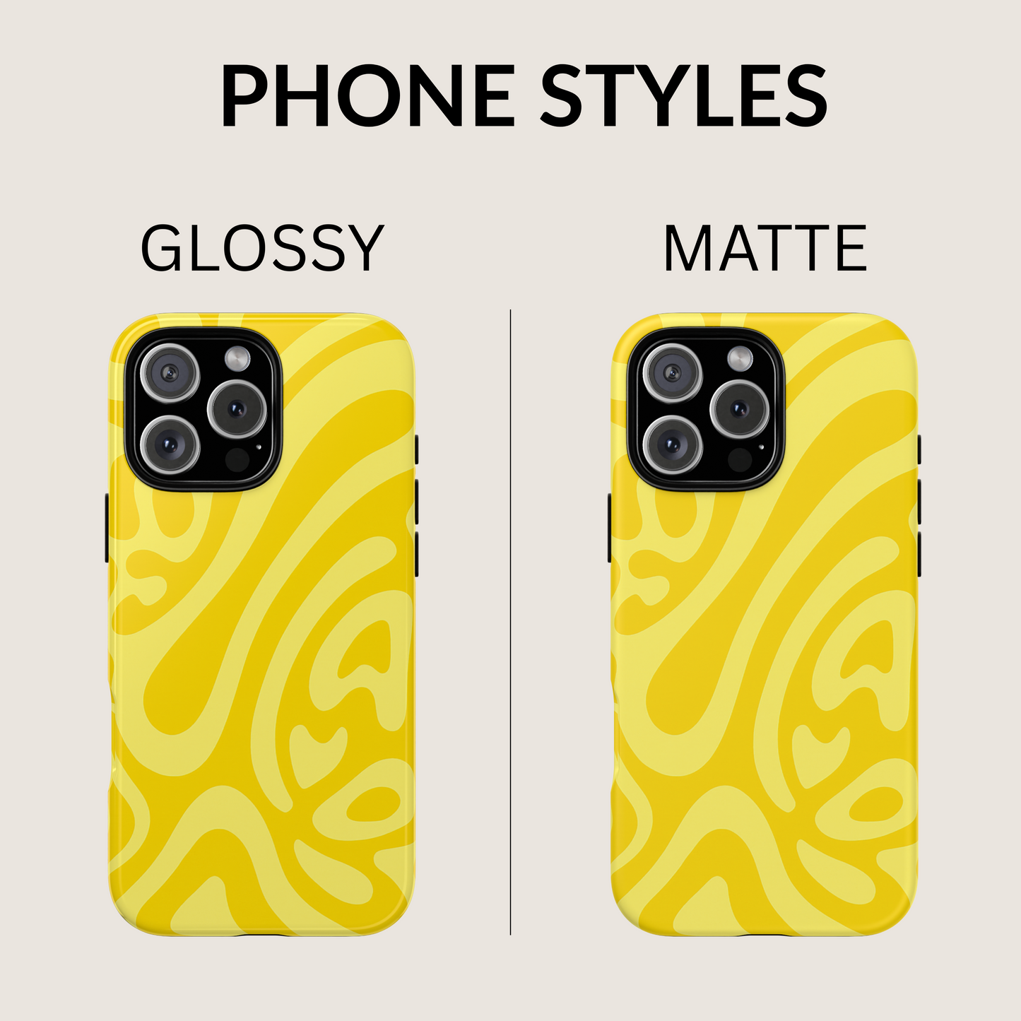 iPhone 17 Pro Max Case | Yellow Wave (Tough)