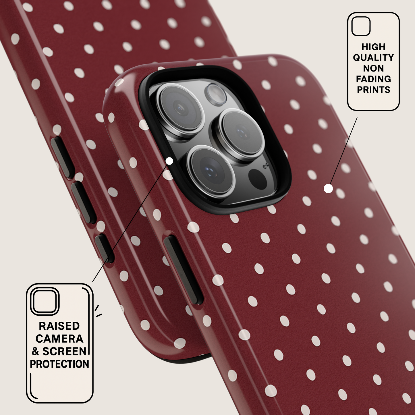 iPhone 17 Pro Max Case | Red Dot (Tough)