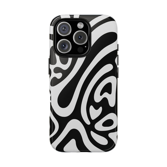 iPhone 17 Pro Max Case | Black Wave (Tough)