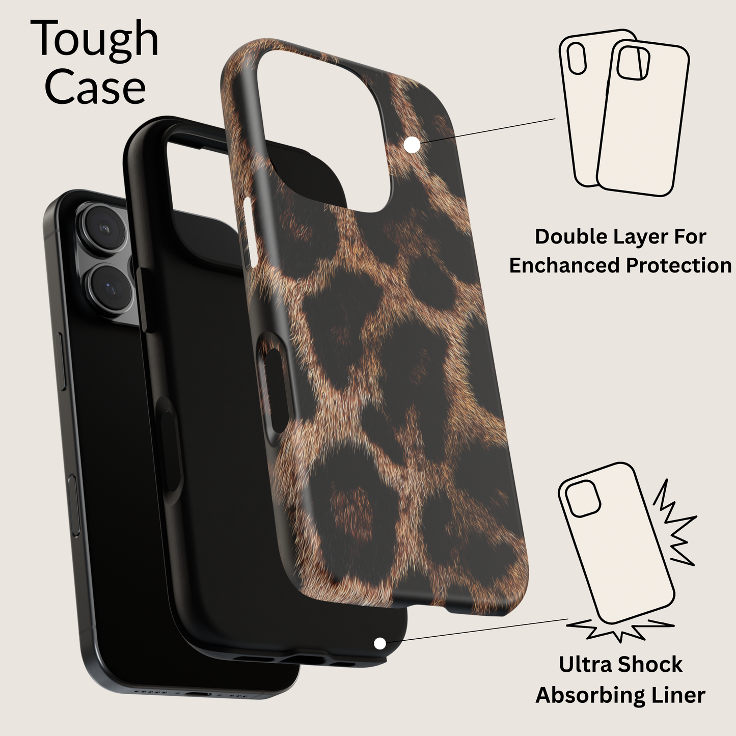 iPhone 17 Pro Max Case | Leopard (Tough)