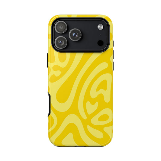 iPhone 17 Pro Max Case | Yellow Wave (Tough)
