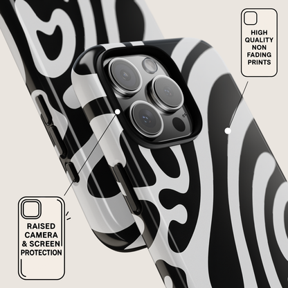 iPhone 17 Pro Max Case | Black Wave (Tough)