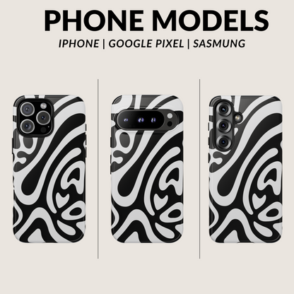 iPhone 17 Pro Max Case | Black Wave (Tough)