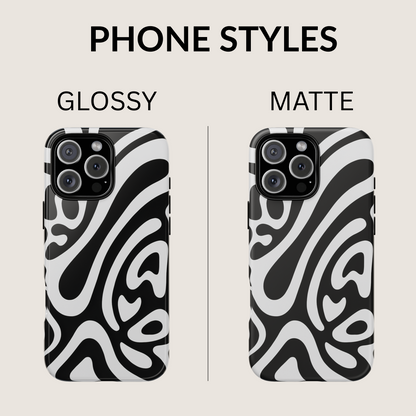 iPhone 17 Pro Max Case | Black Wave (Tough)