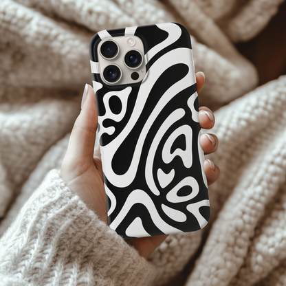 iPhone 17 Pro Max Case | Black Wave (Tough)
