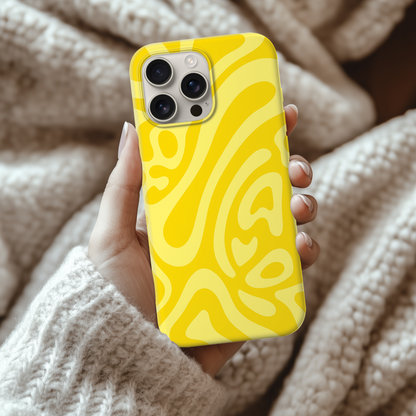 iPhone 17 Pro Max Case | Yellow Wave (Tough)