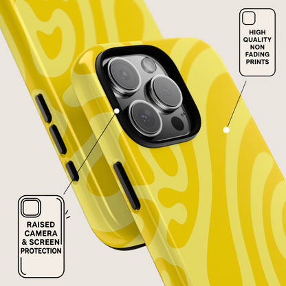 iPhone 17 Pro Max Case | Yellow Wave (Tough)
