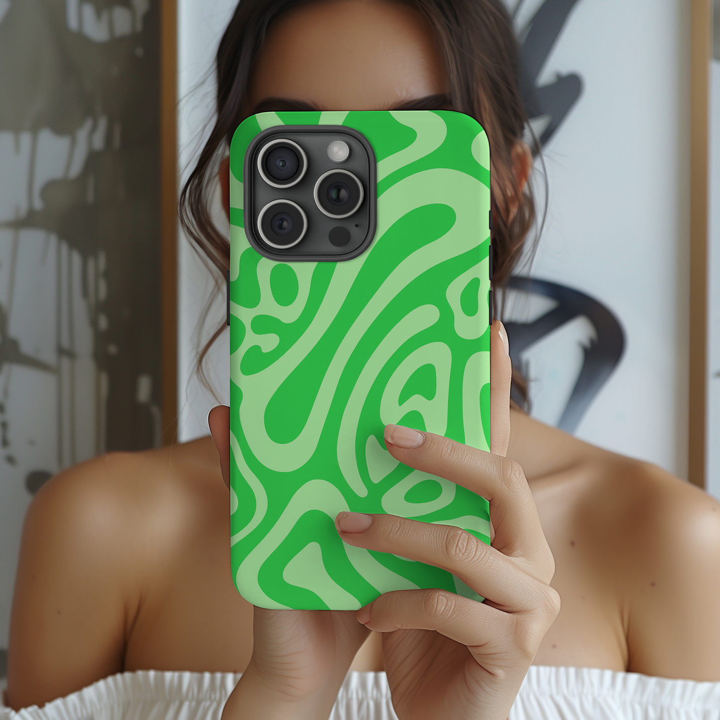 iPhone 17 Pro Max Case | Green Wave (Tough)