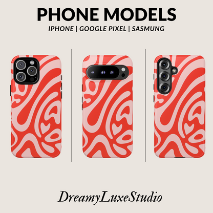 iPhone 17 Pro Max Case | Red Wave (Tough)