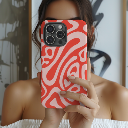 iPhone 17 Pro Max Case | Red Wave (Tough)