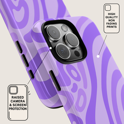 iPhone 17 Pro Max Case | Purple Wave (Tough)