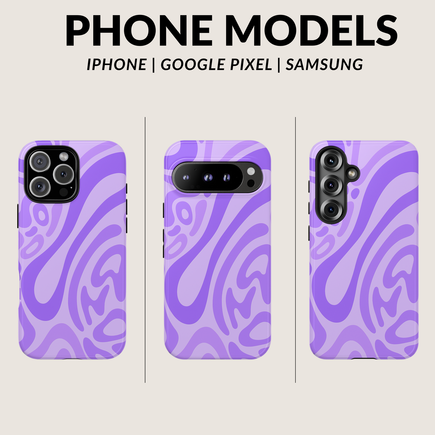 iPhone 17 Pro Max Case | Purple Wave (Tough)