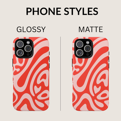 iPhone 17 Pro Max Case | Red Wave (Tough)