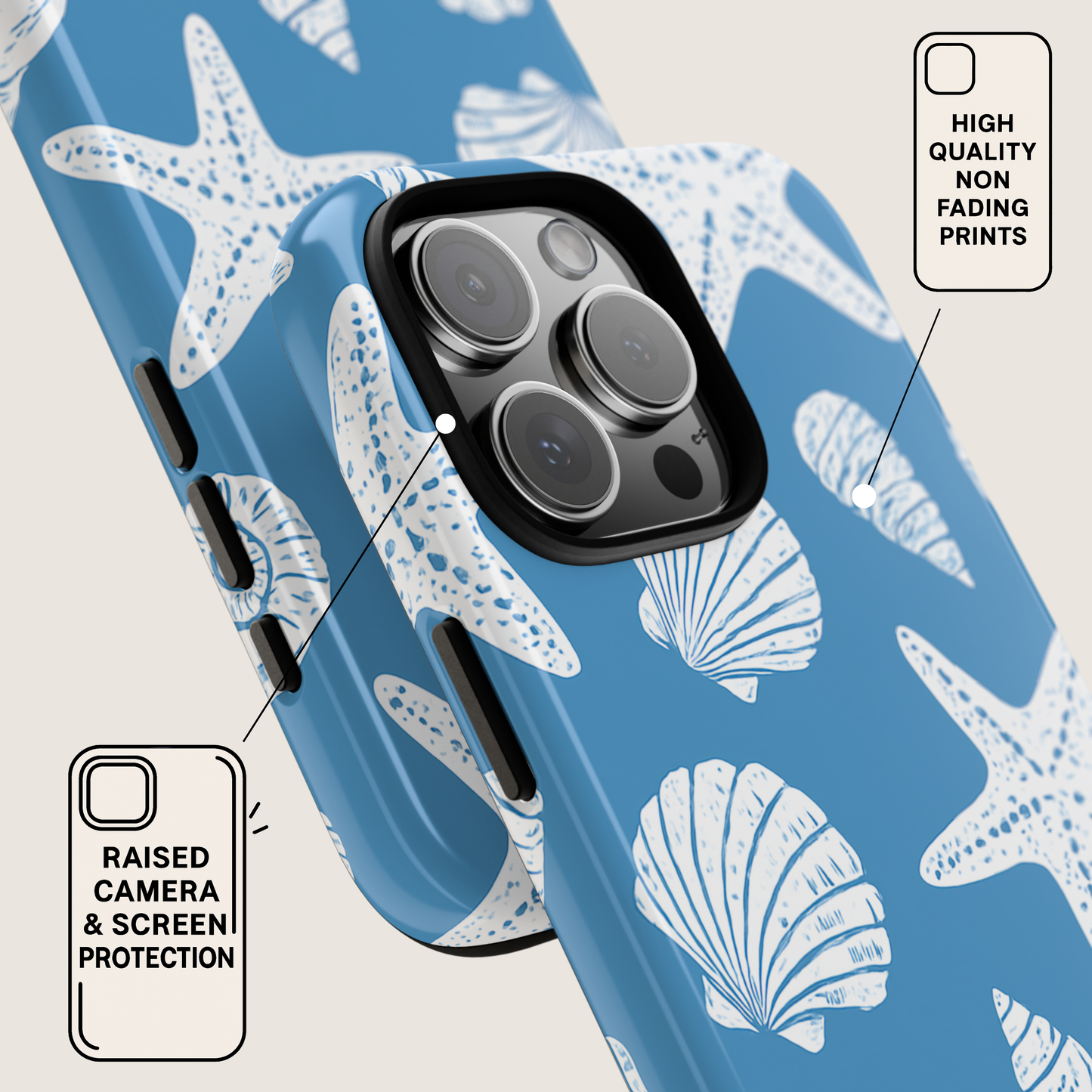 iPhone 17 Pro Max Case | White Star (Tough)