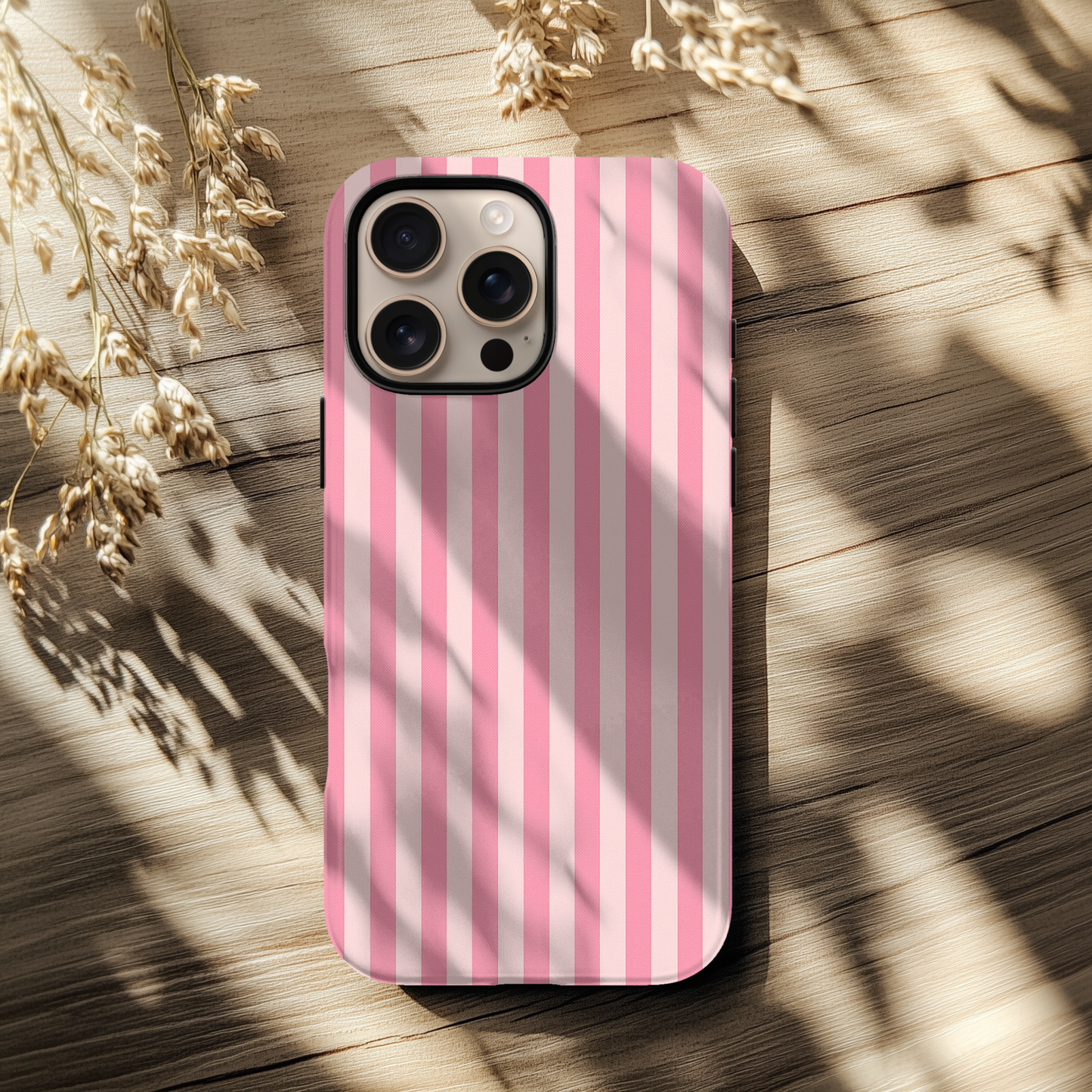 iPhone 17 Pro Max Case | Pink Stripes (Tough)