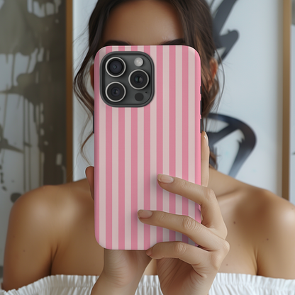 iPhone 17 Pro Max Case | Pink Stripes (Tough)