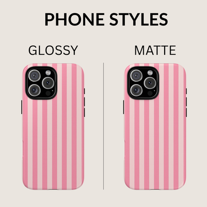 iPhone 17 Pro Max Case | Pink Stripes (Tough)