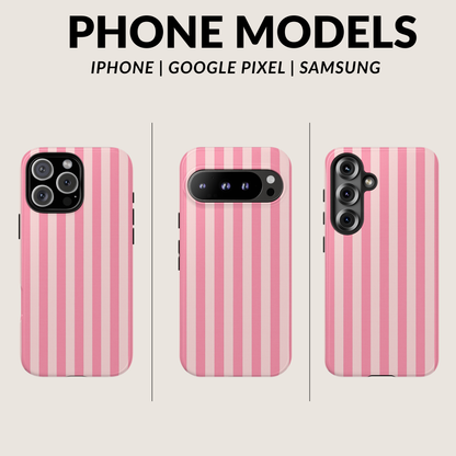 iPhone 17 Pro Max Case | Pink Stripes (Tough)