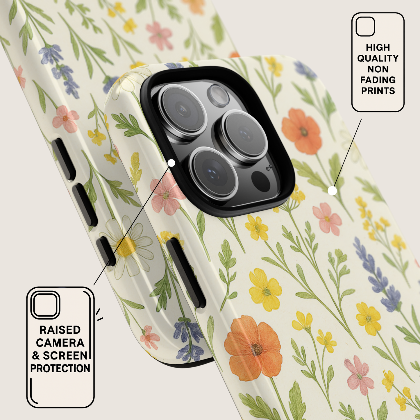 iPhone 17 Pro Max Case | Wildflowers (Tough)